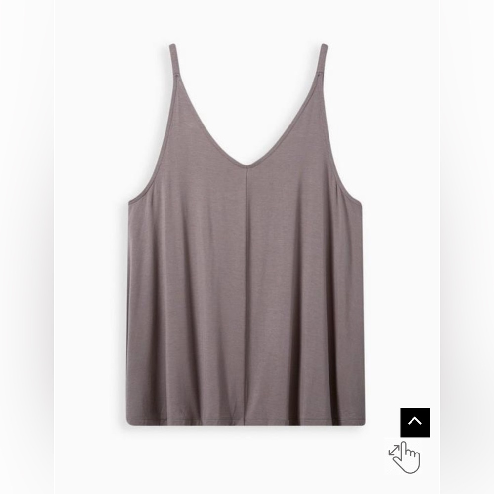 Super Soft V-Neck Easy Tank Swing Fit and Flare Size 3 summer fall flowy sexy - Picture 4 of 5